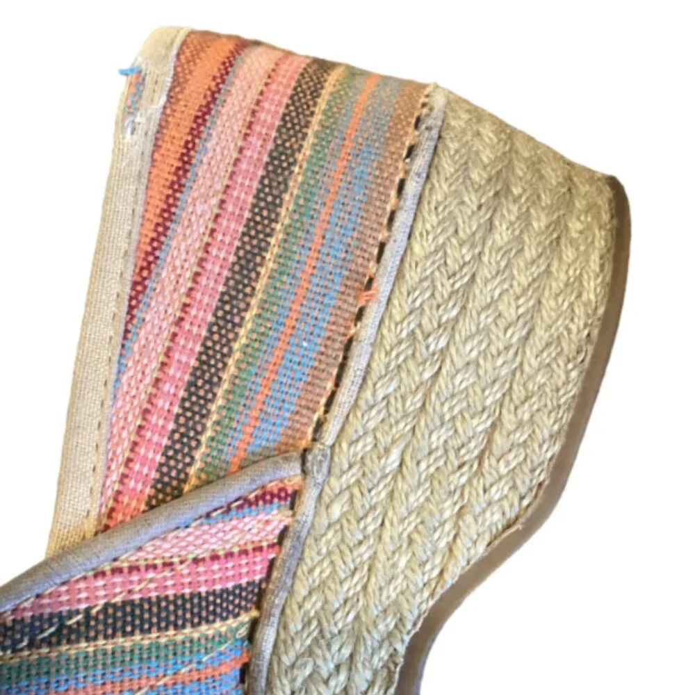 Dansko Clogs Espadrille Comfort Shoe Striped Multi Sz 41‎ (US 10.5-11) 174K